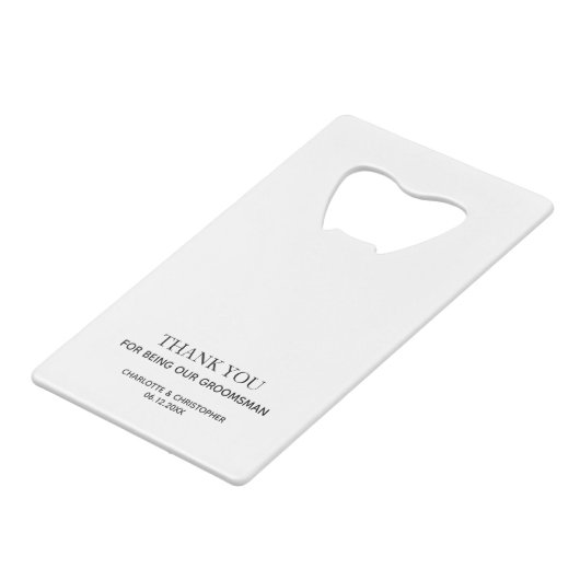 Weißer, rostfreier Flaschenöffner (Rückseite Schrägansicht)