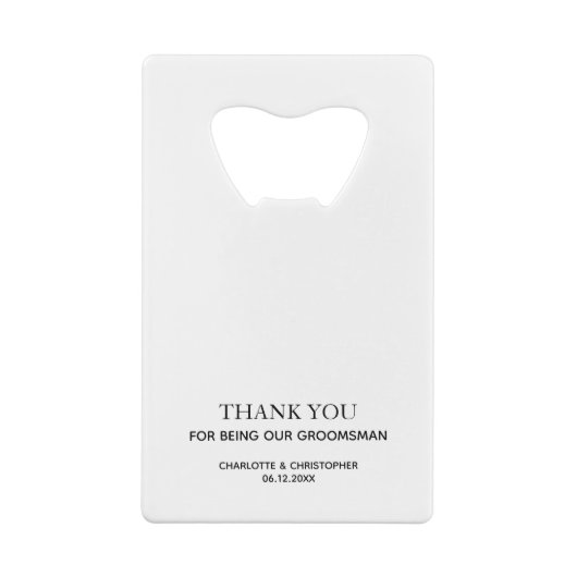 Weißer, rostfreier Flaschenöffner (Rückseite)