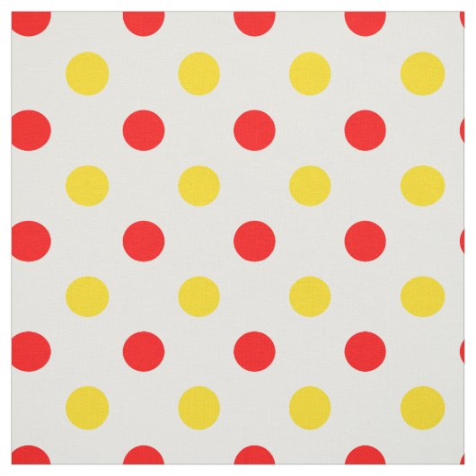 Weißer Rot Gelber Punkte-Design  Stoff (Muster)