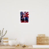 Weißer Roter Blau Onkel Sam auf einem Poster (Küche)