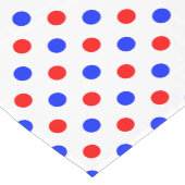Weißer Roter Blauer Tupfen-Design Kurzer Tischläufer (Ecke)