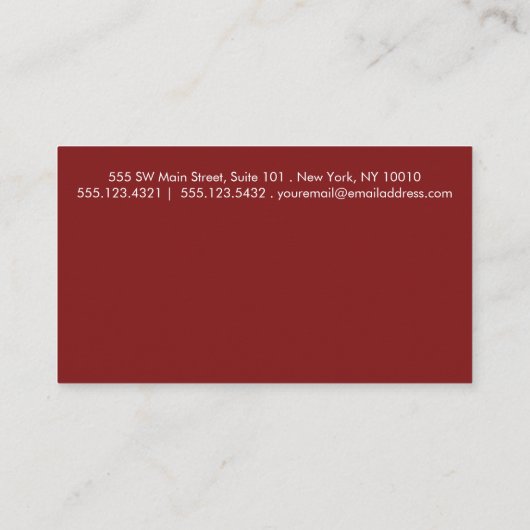 Weißer roter einfacher Border 6 Punch Treuekarte (Rückseite)