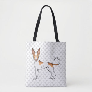 Weißer & roter Ibizaner Bracke mit glattem Fell Hu Tasche