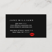 Weißer roter LippenMaskenbildner Visitenkarte (Rückseite)