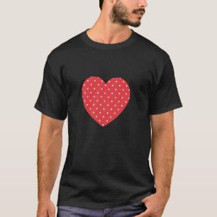 Weißer roter Polka-Punkt-Muster Süßer minimalistis T-Shirt
