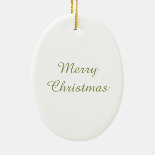 Weißer Roter Sparrow Oval Weihnachtsschmuck (Hinten)