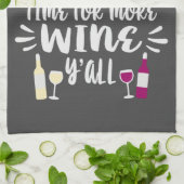 Weißer Roter Wein Humorales Textdesign Geschirrtuch (Gefaltet)