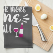 Weißer Roter Wein Humorales Textdesign Geschirrtuch (Viertel Falte)