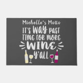 Weißer Roter Wein Spielerisches Textdesign Fußmatte (Vorderseite)