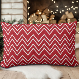 Weißer Roter Winter Lendenkissen