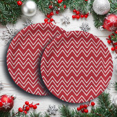 Weißer Roter Winter Pappteller