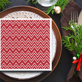 Weißer Roter Winter Serviette