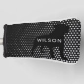 WEIßER Rottweiler-Putter Golf Headcover (Vorderseite)