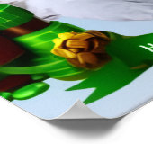 Weißer Rough Collie feiert St. Patrick's Day Poster (Ecke)
