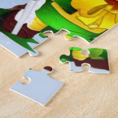 Weißer Rough Collie feiert St. Patrick's Day Puzzle (Seite)