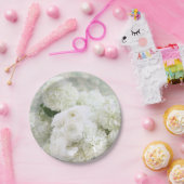 Weißer Rranunculus und Hydrangeas Pappteller (Party)