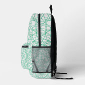 Weißer Rucksack mit smaragdgeometrischem Muster (Rechts)
