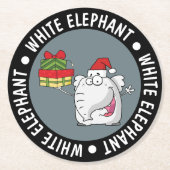 Weißer Runder Pappuntersetzer (Vorderseite)