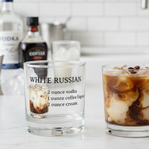 Weißer russischer Wodka-Rezept-Cocktail Whiskyglas