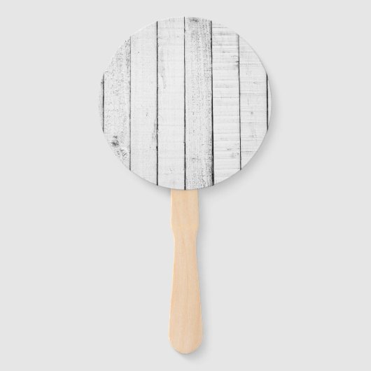 Weißer Rustikaler Monogramm-Gastgeschenk Hochzeit Fächer (Rückseite)