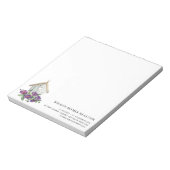 WEISSER RUSTISCHER BLUMENBIRDHOUSE REAL ANWESEN RE NOTIZBLOCK (Rotiert)