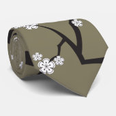 Weißer Sakura Orientalischer Kirschbär Asiatische  Krawatte (Gerollt)