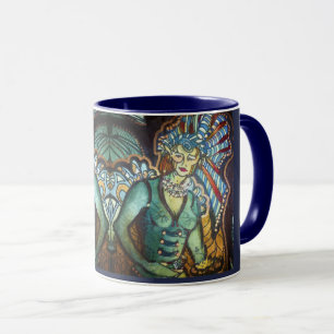 Weißer Salbei-feenhafte Tasse, die nach außen Tasse