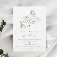 Weißer, samtiger Hund und Rosa Blütenrosa