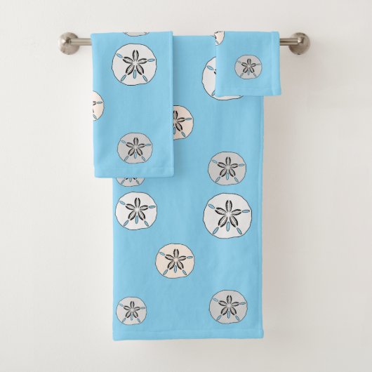 Weißer Sand Dollar Badhandtuch Set (Insitu)