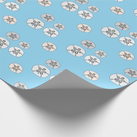 Weißer Sand Dollar Geschenkpapier (Ecke)