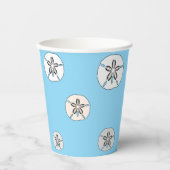 Weißer Sand Dollar Pappbecher (Vorderseite)