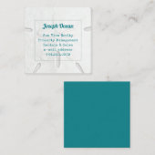 Weißer Sand Dollar Quadratische Visitenkarte (Vorne/Hinten)