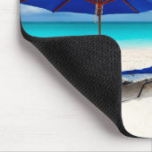 Weißer Sand Grüner Ozean Mousepad (Ecke)