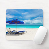 Weißer Sand Grüner Ozean Mousepad (Mit Mouse)