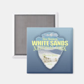 Weißer Sand NP (Pfeilspitzen) Magnet (Vorderseite/Rückseite)