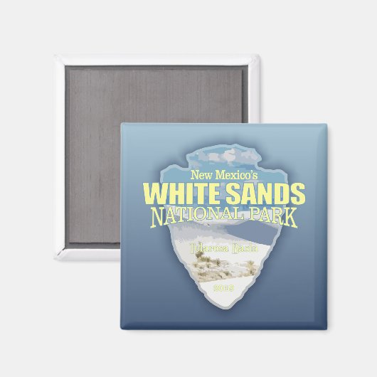 Weißer Sand NP (Pfeilspitzen) Magnet (Vorderseite/Rückseite)