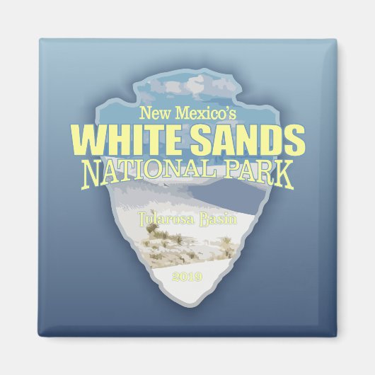 Weißer Sand NP (Pfeilspitzen) Magnet (Vorne)