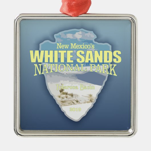 Weißer Sand NP (Pfeilspitzen) Ornament Aus Metall (Vorne)