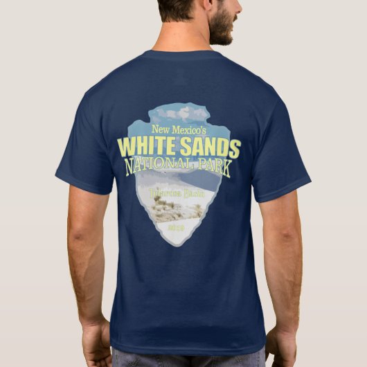 Weißer Sand NP (Pfeilspitzen) T-Shirt (Rückseite)
