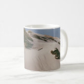 WEISSER SAND UND GRÜNES GRASS FELD KAFFEETASSE (VorderseiteRechts)