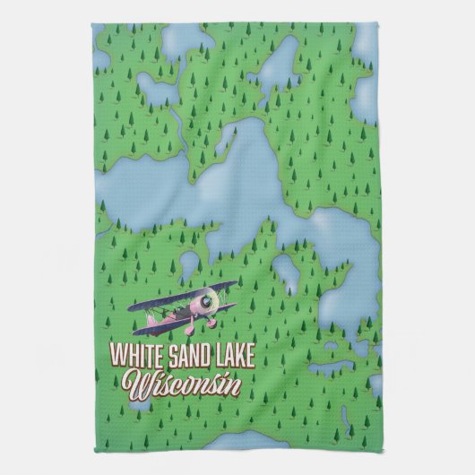 Weißer Sandsee Wisconsin Geschirrtuch (Vertikal)
