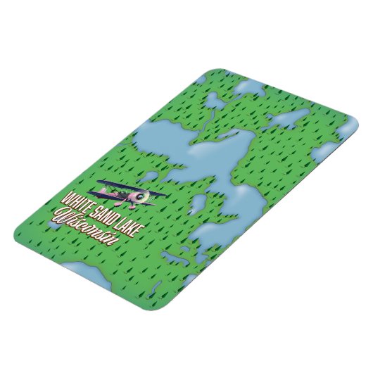 Weißer Sandsee Wisconsin Magnet (Linke Seite)