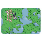 Weißer Sandsee Wisconsin Magnet (Horizontal)