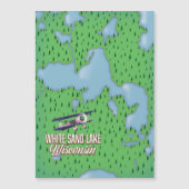 Weißer Sandsee Wisconsin Magnetkarte (Vorderseite)