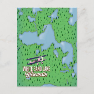 Weißer Sandsee Wisconsin Postkarte