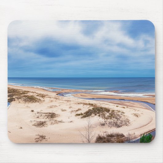 Weißer Sandstrand an der Ostsee in Lettland Mousepad (Vorne)