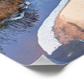 Weißer Sandstrand an der Ostsee in Lettland Poster (Ecke)