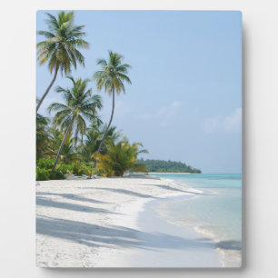 Weißer Sandstrand  Fotoplatte