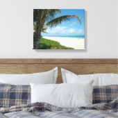 Weißer Sandstrand mit Palm Leinwanddruck (Insitu (Schlafzimmer))