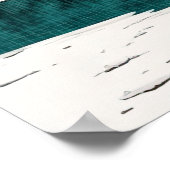 Weißer Sandstrand mit Palmen und Bäumen Kunst Poster (Ecke)